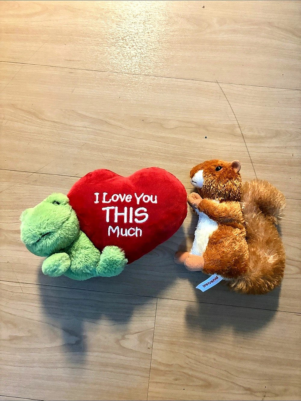 Aurora I Love You This Much Frog and Woodland Squirrel Plush Bundle Set